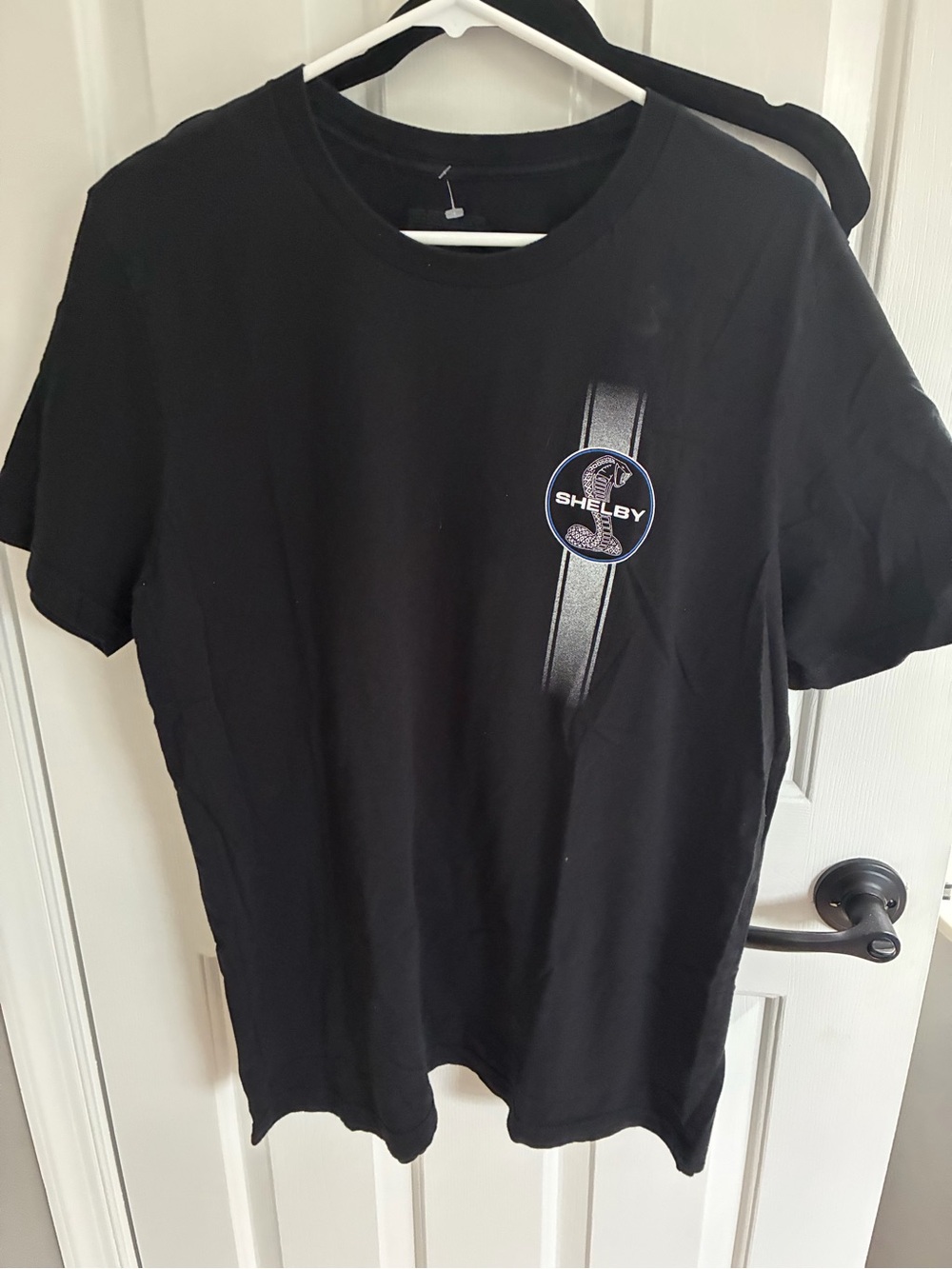 Shelby Men's Black  Logo Short-Sleeve T-Shirt  Graphics Front and Back XL
